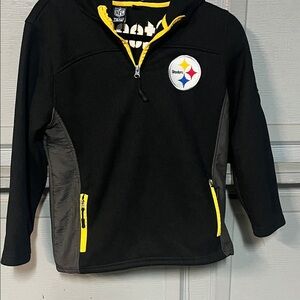 NFL Kids Black and Gold Quarter-Zip Hoodie